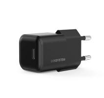 Încărcător USB-C GaN 20W, PD, PPS, Compact, Negru