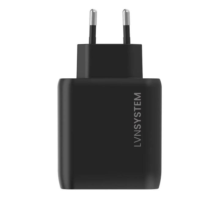 Încărcător USB-C GaN 45W, 2 Porturi, PD, PPS, Compact, Negru