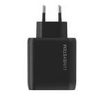 Încărcător USB-C GaN 45W, 2 Porturi, PD, PPS, Compact, Negru