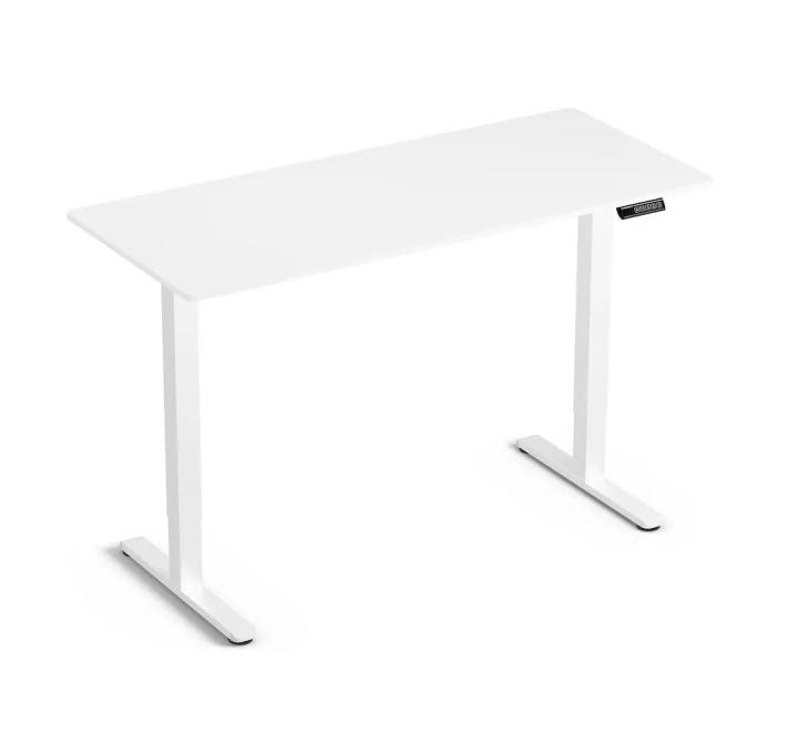 Birou cu Înălțime Reglabilă Electric, Blat 140x60cm, 3 Poziții Memorate, Alb