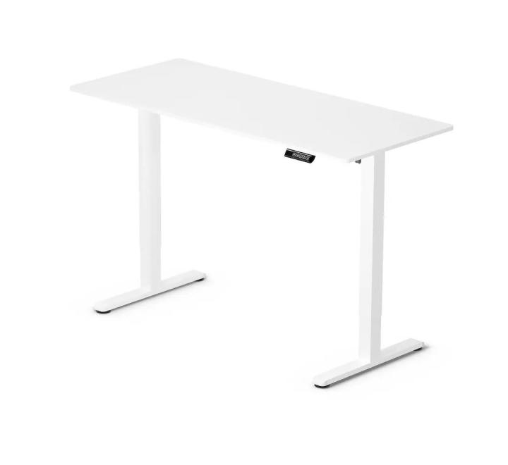 Birou cu Înălțime Reglabilă Electric, Blat 140x60cm, 3 Poziții Memorate, Alb