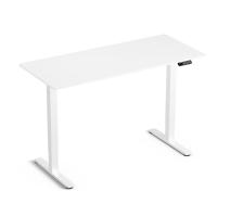 Birou cu Înălțime Reglabilă Electric, Blat 140x60cm, 3 Poziții Memorate, Alb