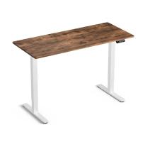 Birou cu Înălțime Reglabilă Electric, Blat 140x60cm, Alb/Rustic