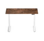 Birou cu Înălțime Reglabilă Electric, Blat 140x60cm, Alb/Rustic
