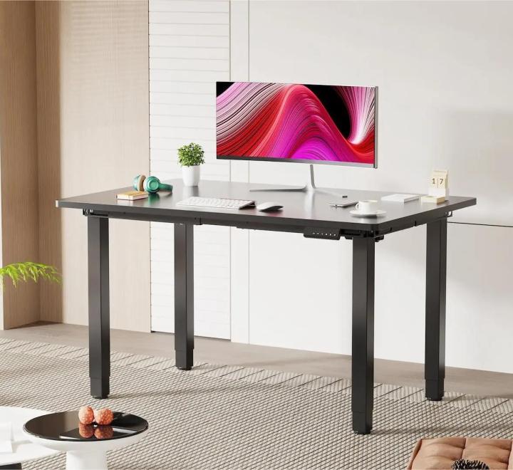 Cadru Birou cu Înălțime Reglabilă Electric, Negru