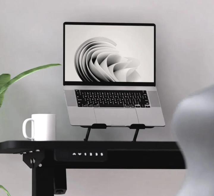 Suport Laptop, Reglabil 2,2-27 cm, Oțel, Negru