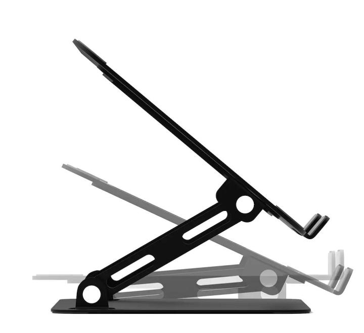 Suport Laptop, Reglabil 2,2-27 cm, Oțel, Negru
