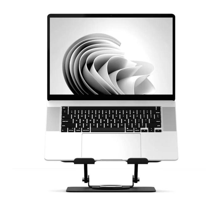 Suport Laptop Rotativ, Reglabil 2,5-22 cm, Oțel, Negru