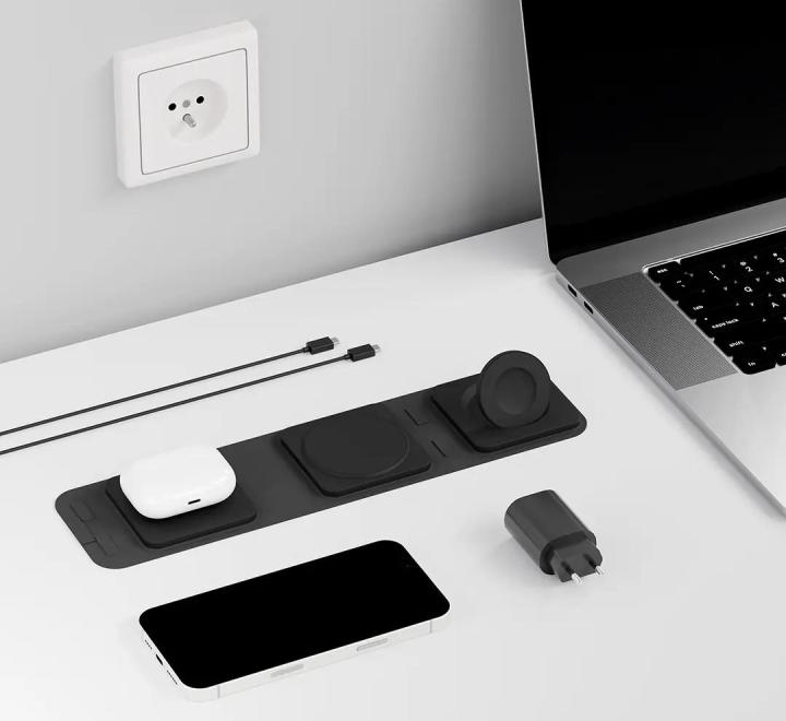 Stație de încărcare 3în1 Portable MagSafe Wallet