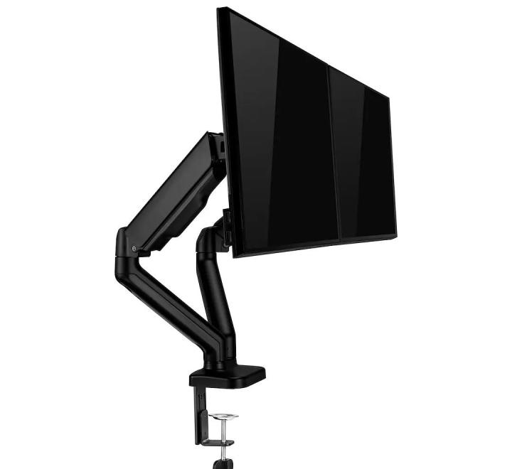 Suport Monitoare M2 Pro, Dublu, cu Arc Gazos, Reglabil, 75x75/100x100, Negru