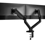Suport Monitoare M2 Pro, Dublu, cu Arc Gazos, Reglabil, 75x75/100x100, Negru