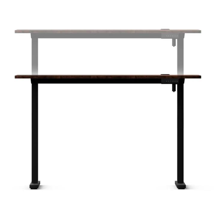 Birou cu Înălțime Reglabilă Electric, Blat 120x60cm, Negru/Rustic
