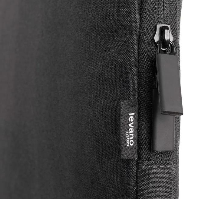 Husă Laptop, 100% Poliester, Fermoar Dublu, Negru