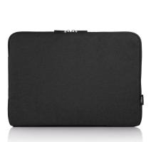 Husă Laptop, 100% Poliester, Fermoar Dublu, Negru