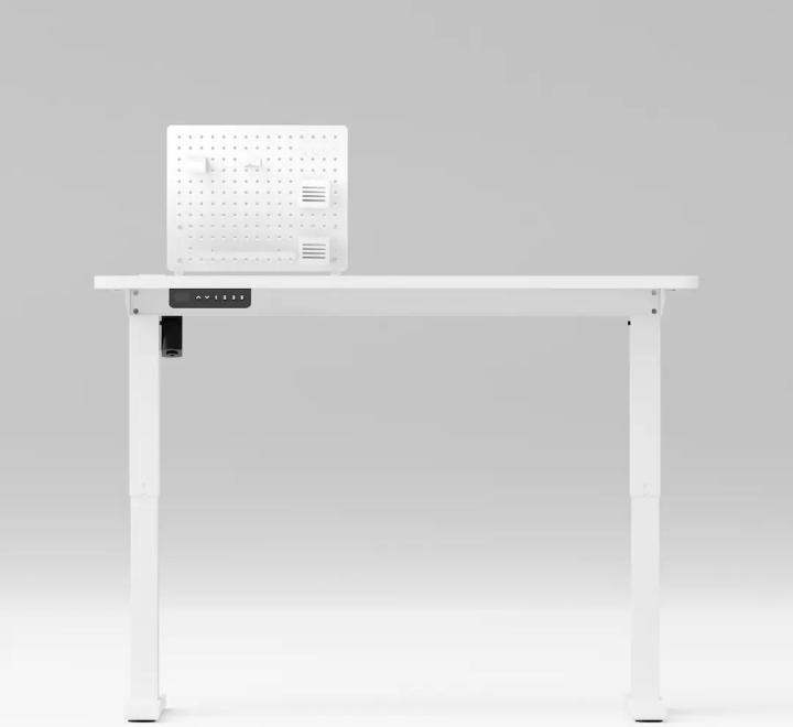 Panou Perforat Organizator Birou, Capacitate 10 kg, Oțel + ABS, Alb, 57.5x52cm