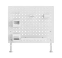 Panou Perforat Organizator Birou, Capacitate 10 kg, Oțel + ABS, Alb, 57.5x52cm