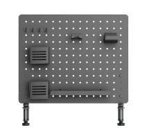 Panou Perforat Organizator Birou, Capacitate 10 kg, Oțel + ABS, Negru, 57.5x52cm