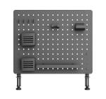 Panou Perforat Organizator Birou, Capacitate 10 kg, Oțel + ABS, Negru, 57.5x52cm
