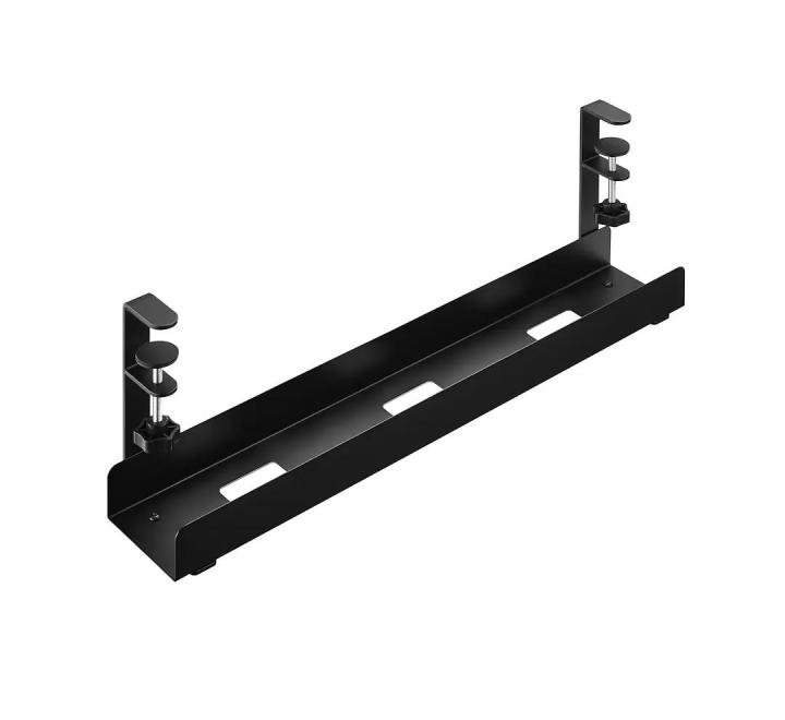 Organizator pentru Cabluri, Oțel + Plastic, Capacitate 5 kg, Negru, 60x20.7x10.5cm