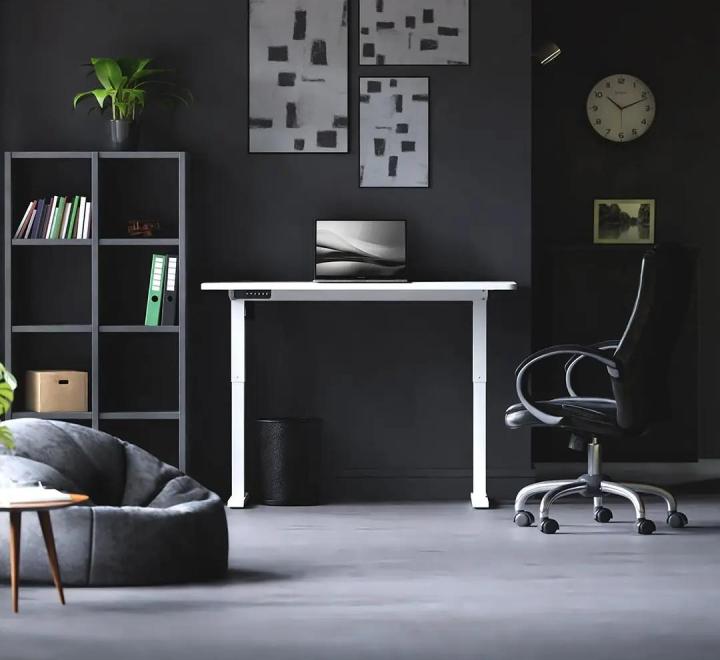 Birou cu Înălțime Reglabilă Electric, Blat 120x60cm, Alb