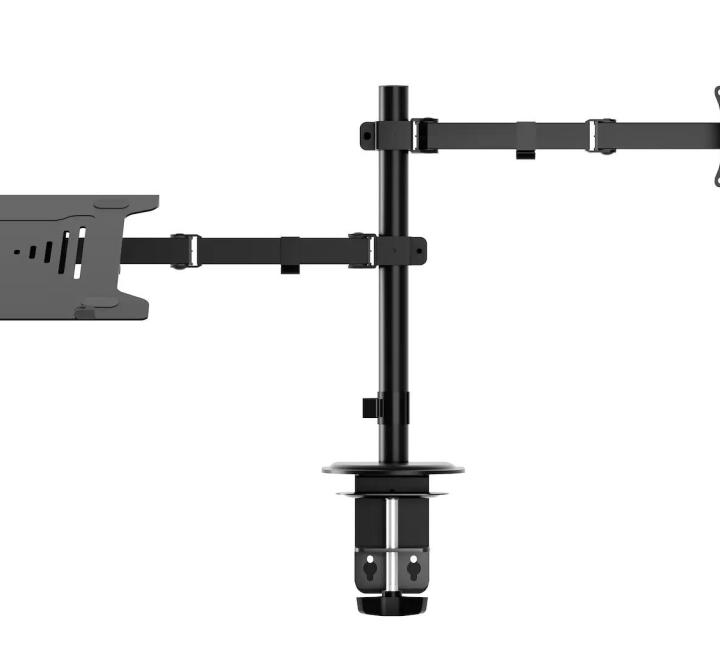 Suport Monitor și Laptop Reglabil 360°, Capacitate 9 kg, Negru, 75x75/100x100mm
