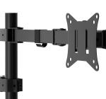 Suport Monitor și Laptop Reglabil 360°, Capacitate 9 kg, Negru, 75x75/100x100mm