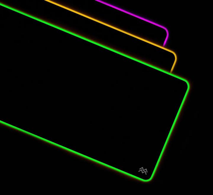 Mousepad cu Iluminare RGB, Microfibră + Cauciuc Antiderapant, Grosime 3mm, Negru, 80x30cm