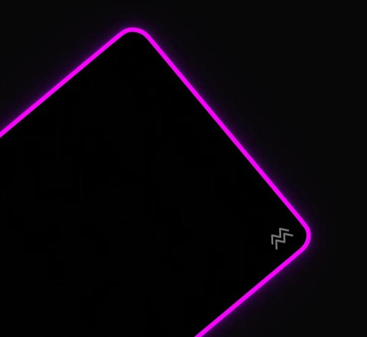 Mousepad cu Iluminare RGB, Microfibră + Cauciuc Antiderapant, Grosime 3mm, Negru, 80x30cm