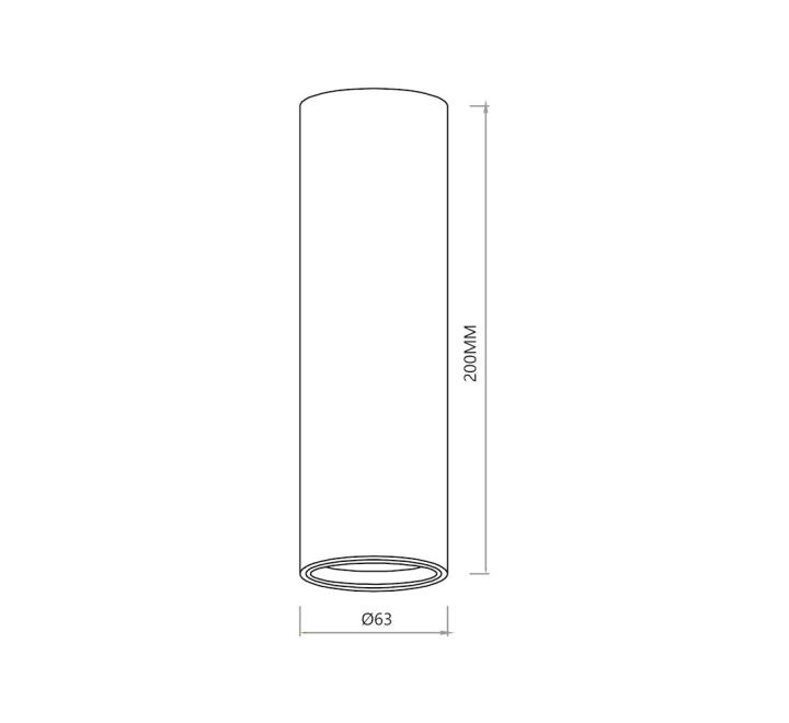 GENESIS SPOT BLACK 1xGU10 20cm