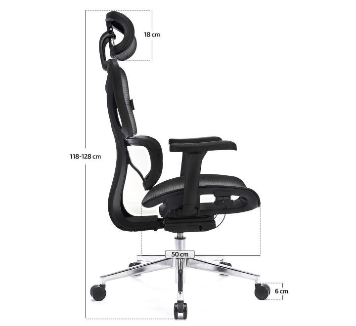 Scaun de Birou Ergonomic, Reglabil, LVN System Control Pro, Negru