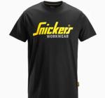 Tricou de bărbați, bumbac 100%, Snickers Workwear Classic Logo, 2586, Black - Mărime : M