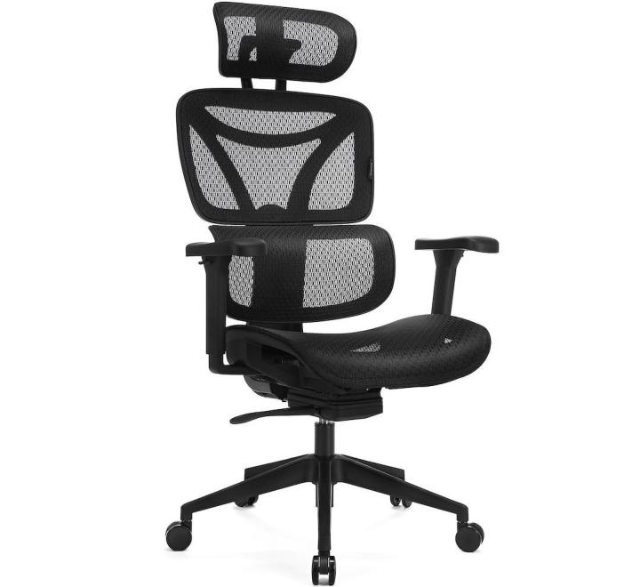 Scaun de Birou Ergonomic, Reglabil, LVN System Control Series, Negru