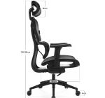 Scaun de Birou Ergonomic, Reglabil, LVN System Control Series, Negru