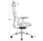 Scaun de Birou Ergonomic, Reglabil, LVN System Control Pro, Alb
