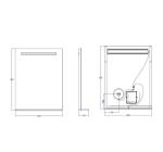 Oglindă LED, cu Poliță, cu Oglindă Cosmetică Detașabila, Lumină Reglabilă, 26W, 3000K, Dezaburire, 2 Difuzoare Bluetooth, 600x800mm
