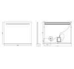 Oglindă LED, cu poliță, cu oglindă cosmetică detașabila, lumină reglabilă, dezaburire, 2 db bluetooth, 100x80cm
