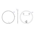 Oglindă LED, lumină reglabilă, dezaburire, 2 db bluetooth, 100cm