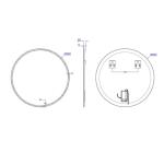 Oglindă LED, lumină reglabilă, dezaburire, 2 db bluetooth, 80cm