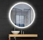 Oglindă LED, lumină reglabilă, dezaburire, ceas si temperatură, 80cm
