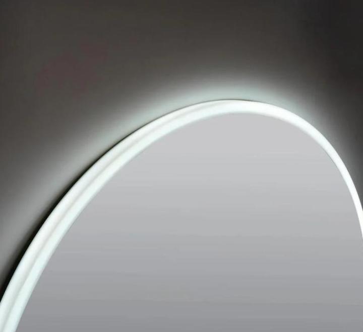 Oglindă LED, lumină reglabilă, dezaburire, ceas si temperatură, 100cm