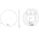 Oglindă LED, lumină reglabilă, dezaburire, ceas si temperatură, 100cm
