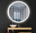 Oglindă LED, lumină reglabilă, dezaburire, ceas si temperatură, 100cm