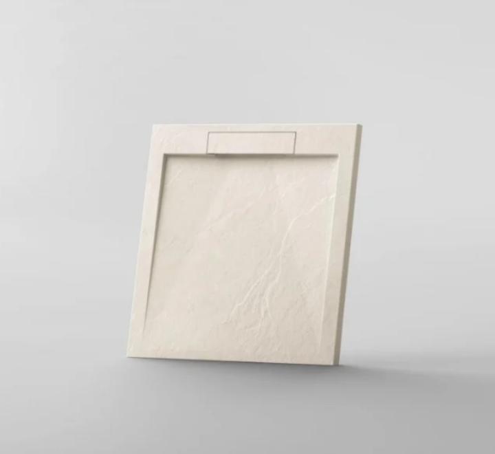 Cădiță de duș STONE 90x90 cm - Marmură Turnată, Bej Mat