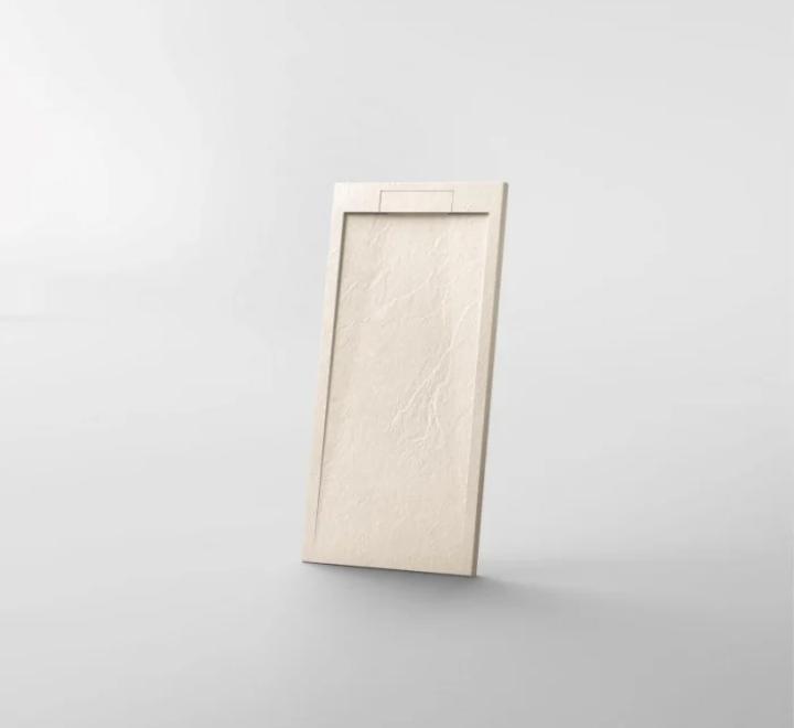 Cădiță de duș STONE 120x90 cm - Marmură Turnată, Bej Mat