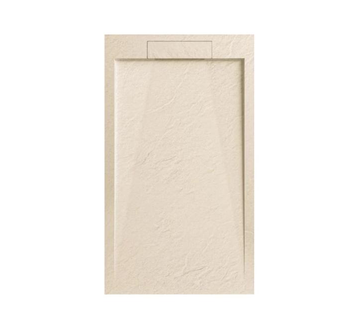 Cădiță de duș STONE 120x90 cm - Marmură Turnată, Bej Mat