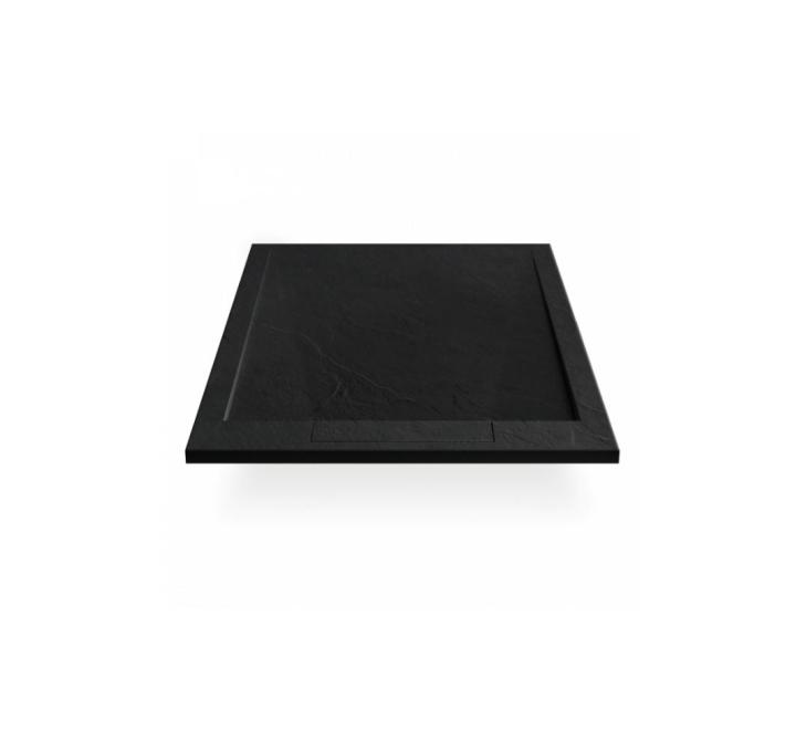Cădiță de duș STONE 90x90 cm - Marmură Turnată, Negru Mat