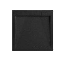 Cădiță de duș STONE 90x90 cm - Marmură Turnată, Negru Mat