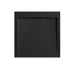 Cădiță de duș STONE 90x90 cm - Marmură Turnată, Negru Mat