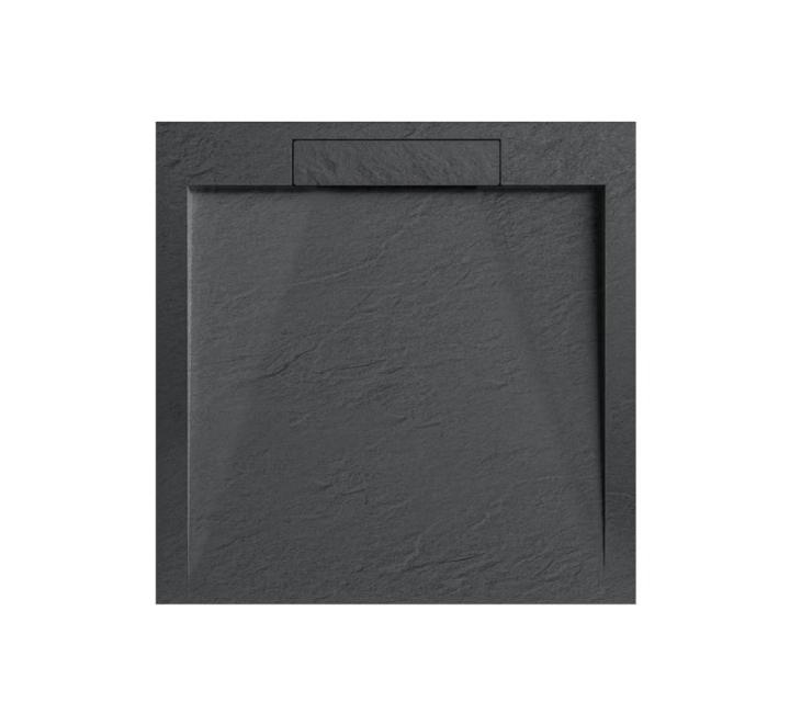 Cădiță de duș STONE 90x90 cm - Marmură Turnată, Antracit Mat