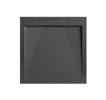 Cădiță de duș STONE 90x90 cm - Marmură Turnată, Antracit Mat